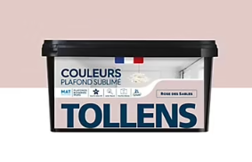 Peinture Plafond Sublimé Tollens mat rose des sables 2L