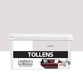 Peinture murs et boiseries Tollens ballerine satin 2,5L