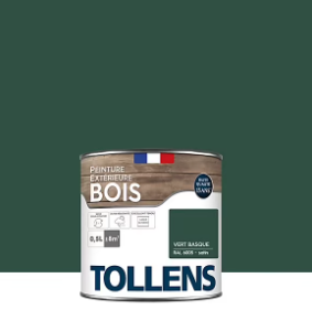 Peinture extérieure bois Tollens satin vert basque 500ml