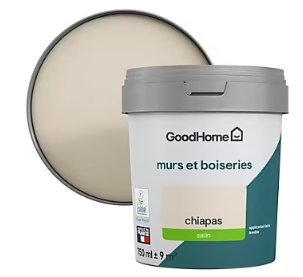 Peinture murs et boiseries GoodHome beige Chiapas satin 0,75L