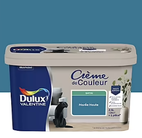 Peinture Crème De Couleur Dulux Valentine satin marée haute 2,5L