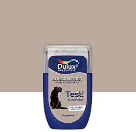 Testeur de peinture Color Resist murs et boiseries Dulux Valentine mat taupe parfait 30ml