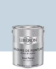 Peinture multisupport murs, plafonds et boiseries Velours de peinture bleu cap blanc-nez Libéron 2,5L