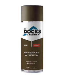 Peinture aérosol multi-supports Les Docks du bâtiment brillant brun marron 400ml