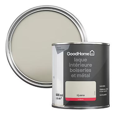 Peinture métal et bois GoodHome brillant beige 500ml