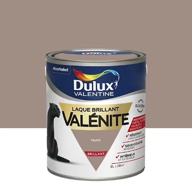 Laque boiseries et métal Valénite Dulux Valentine brillant marron taupe 2L