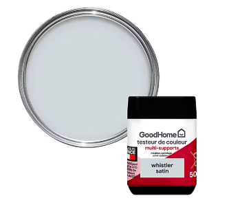 Peinture de rénovation GoodHome multi-supports satin blanc Whistler 50ml