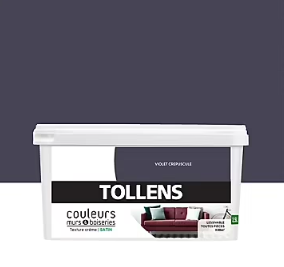 Peinture murs et boiseries Tollens violet crépuscule satin 2,5L