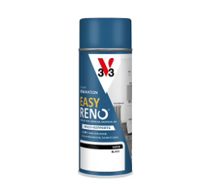 Peinture de rénovation aérosol multi-supports V33 Easy Reno blanc satin 400ml