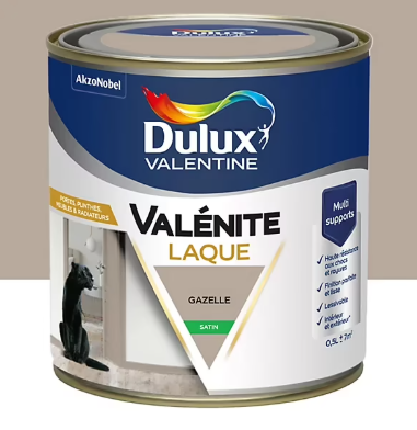 Laque Valénite Dulux Valentine Acrylique satin beige gazelle 500ml