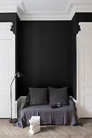 Peinture murs, plafonds et boiseries Velours de peinture noir smoking Libéron 0,5L