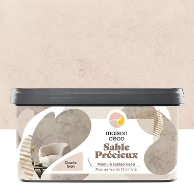 Peinture sablée irisée Maison Déco Sable Précieux quartz brun 2L
