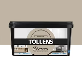Peinture Tollens premium murs, boiseries et radiateurs beige naturel mat 2,5L