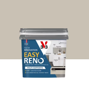 Peinture de rénovation multi-supports V33 Easy Reno beige chanvre satin 0,75L