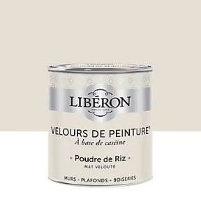 Peinture murs, plafonds et boiseries Velours de peinture blanc poudre de riz Libéron 0,5L