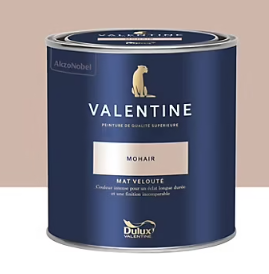 Peinture Valentine murs et boiseries Dulux Valentine velouté beige mohair mat 0,5L