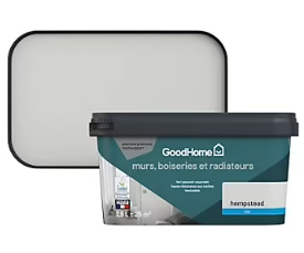 Peinture intérieure couleur murs, boiseries et radiateurs GoodHome mat hempstead gris 2.5L