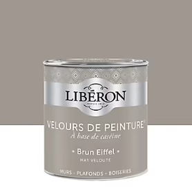 Peinture murs, plafonds et boiseries Velours de peinture marron brun eiffel Libéron 0,5L