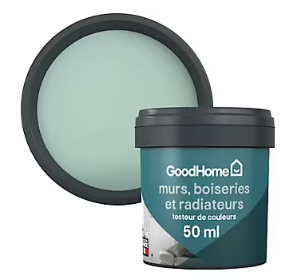 Testeur peinture intérieure couleur GoodHome satin artane vert 50ml