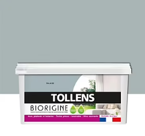 Peinture murs et plafonds Biorigine Tollens velours falaise 2L