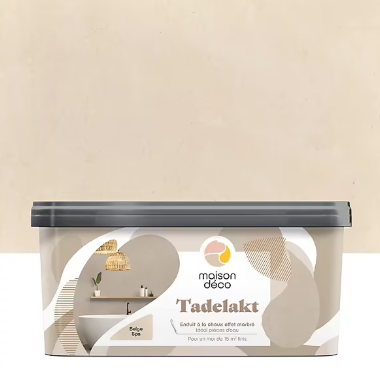 Enduit à la chaux effet marbré Maison Déco Tadelakt beige spa 5L