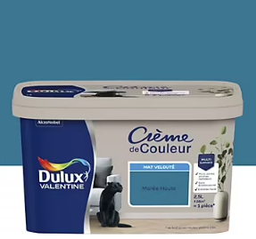 Peinture intérieure couleur Crème De Couleur Dulux Valentine mat bleu marée haute 2.5L