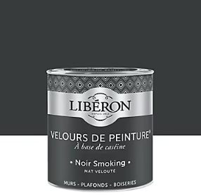 Peinture murs, plafonds et boiseries Velours de peinture noir smoking Libéron 0,5L