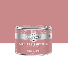 Testeur peinture murs, plafonds et boiseries Velours de peinture rose de mai Libéron 125 ml