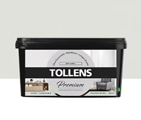 Peinture Tollens premium murs, boiseries et radiateurs gris subtil satin 2,5L