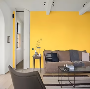 Peinture murs et boiseries Color Resist Dulux Valentine satin éclat de jaune 2,5L
