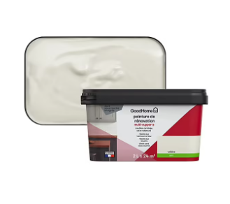 Peinture de rénovation GoodHome multi-supports satin crème Valdez 2L