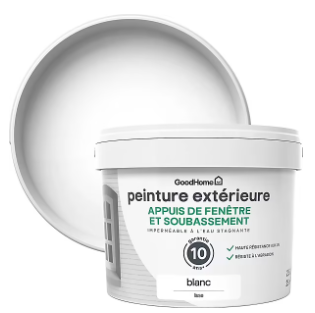 Peinture extérieure appuis de fenêtre GoodHome blanc 2,5L