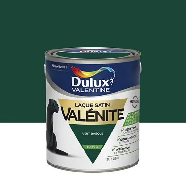 Laque boiseries et métal Valénite Dulux Valentine satin vert basque 2L