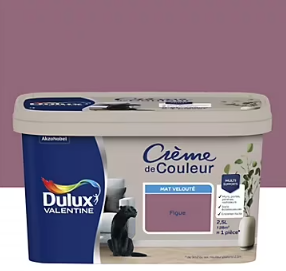 Peinture intérieure couleur Crème De Couleur Dulux Valentine mat violet figue 2.5L