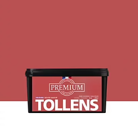 Peinture Tollens premium murs, boiseries et radiateurs rouge amour velours 2,5L