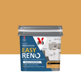 Peinture de rénovation multi-supports V33 Easy Reno jaune miel satin 0,75L