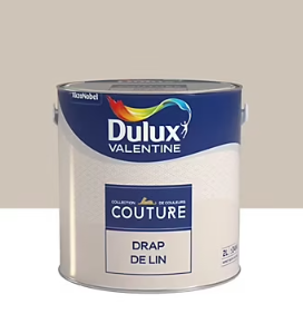 Peinture murs et boiseries Couture de Dulux Valentine satin velours drap de lin 2L