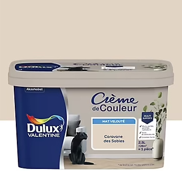 Peinture Crème De Couleur Dulux Valentine mat caravane des sables 2,5L