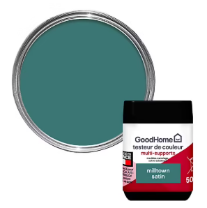 Peinture de rénovation GoodHome multi-supports satin vert Milltown 50ml