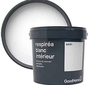 Peinture dépolluante GoodHome blanc satin 5L