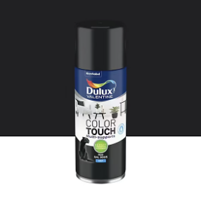 Peinture aérosol Color Touch multi supports Dulux Valentine mat noir 400ml