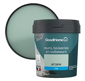 Peinture résistante murs, boiseries et métal GoodHome vert Artane mat 0,75L