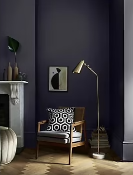 Peinture Valentine murs et boiseries Dulux Valentine noir clair obscur velouté mat 2L
