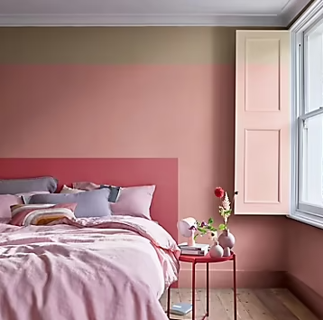 Peinture Crème De Couleur Dulux Valentine mat vieux rose 2,5L