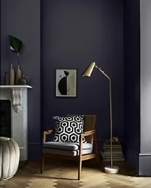 Peinture Valentine murs et boiseries Dulux Valentine noir clair obscur velouté mat 0,5L