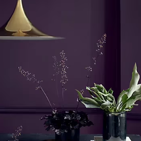 Peinture Crème De Couleur Dulux Valentine satin prune 2,5L