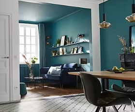Peinture résistante murs boiseries et métal GoodHome vert Milltown satin 2,5L +20% gratuit
