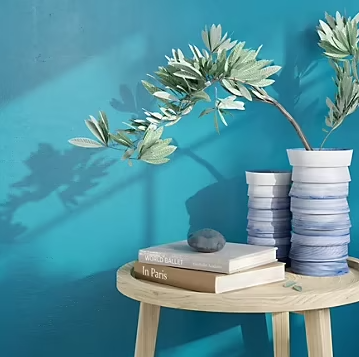 Peinture intérieure couleur Murs et boiseries GoodHome Marseille bleu satin 2,5L