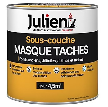 Sous-couche Masque Taches pour murs et plafonds toutes pièces Julien Mat Blanc 0,5L
