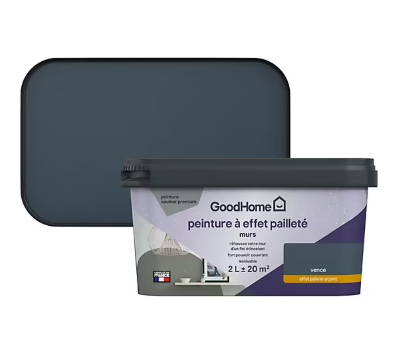 Peinture à effet pailleté GoodHome gris Vence 2L